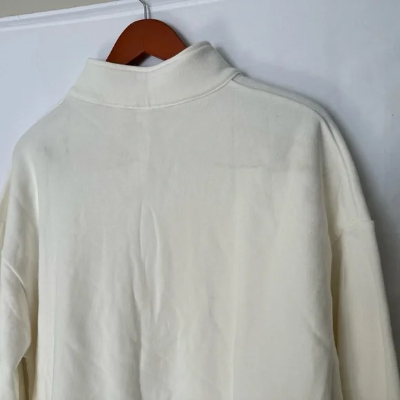 Alo Yoga Ivory Half Zip Pullover Sweatshirt NWT Small - Picture 4 of 8
